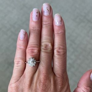 Cubic Zirconia Engagement Style Ring- Size 5.5/6